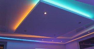 Натяжной потолок с подсветкой Александров, цена от 2142 руб.